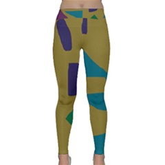 Colorful Abstraction Yoga Leggings  by Valentinaart