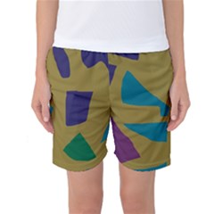 Colorful Abstraction Women s Basketball Shorts by Valentinaart