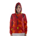 Red abstraction Hooded Wind Breaker (Women) View1