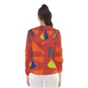 Red abstraction Hooded Wind Breaker (Women) View2