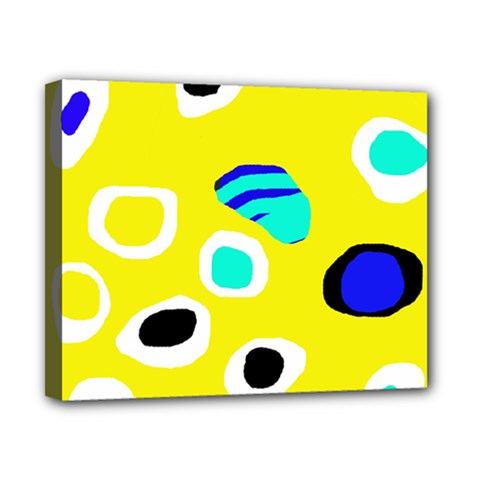 Yellow Abstract Pattern Canvas 10  X 8  by Valentinaart