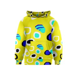 Yellow Abstract Pattern Kids  Pullover Hoodie by Valentinaart