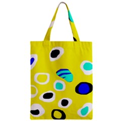 Yellow Abstract Pattern Zipper Classic Tote Bag by Valentinaart