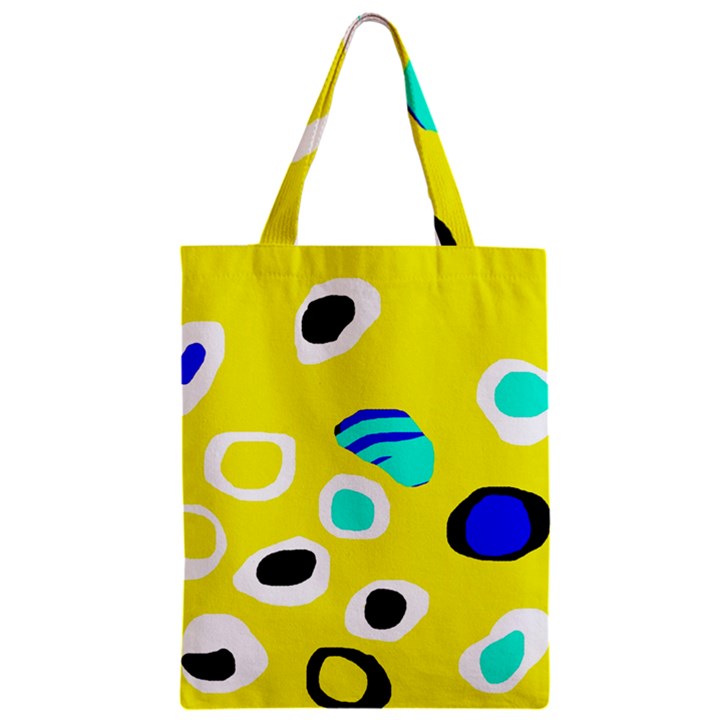 Yellow abstract pattern Zipper Classic Tote Bag