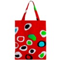 Red abstract pattern Zipper Classic Tote Bag View1