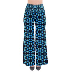 Dots Pattern Turquoise Blue Pants by BrightVibesDesign