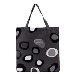 Gray Abstract Pattern Grocery Tote Bag by Valentinaart