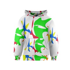 Colorful Amoeba Abstraction Kids  Pullover Hoodie by Valentinaart