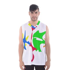 Colorful Amoeba Abstraction Men s Basketball Tank Top by Valentinaart