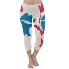 Decorative Amoeba Abstraction Capri Winter Leggings  by Valentinaart