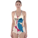 Decorative amoeba abstraction Cut-Out One Piece Swimsuit View1