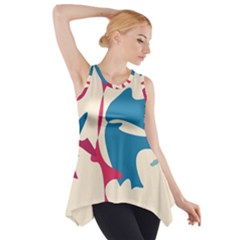 Decorative Amoeba Abstraction Side Drop Tank Tunic by Valentinaart