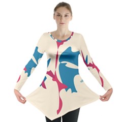 Decorative Amoeba Abstraction Long Sleeve Tunic  by Valentinaart