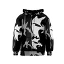 Black and white amoeba abstraction Kids  Zipper Hoodie View1