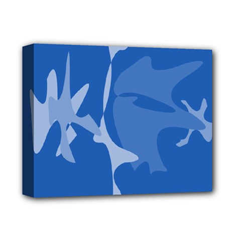 Blue Amoeba Abstraction Deluxe Canvas 14  X 11  by Valentinaart