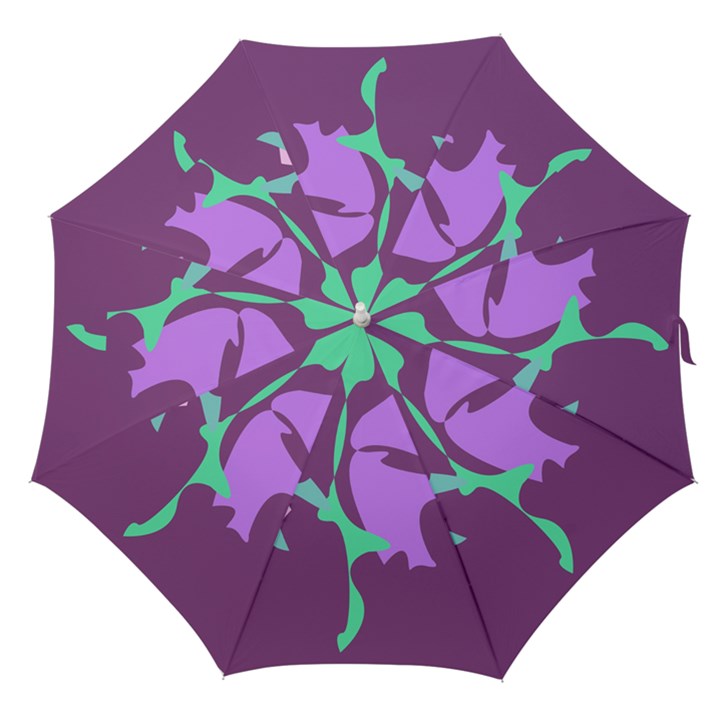 Purple amoeba abstraction Straight Umbrellas