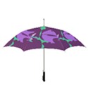 Purple amoeba abstraction Straight Umbrellas View3