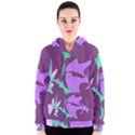 Purple amoeba abstraction Women s Zipper Hoodie View1