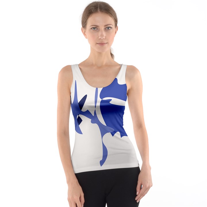 Blue amoeba abstract Tank Top