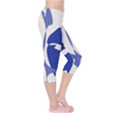 Blue amoeba abstract Capri Leggings  View4