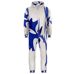 Blue Amoeba Abstract Hooded Jumpsuit (men)  by Valentinaart