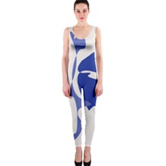 Blue Amoeba Abstract Onepiece Catsuit by Valentinaart