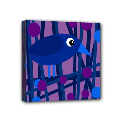 Purple Bird Mini Canvas 4  X 4  by Valentinaart