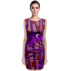 Sweet Purple Bird Classic Sleeveless Midi Dress by Valentinaart