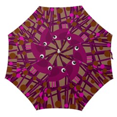 Cute Magenta Bird Straight Umbrellas by Valentinaart