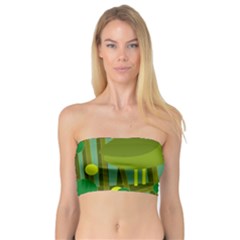 Cute Green Bird Bandeau Top