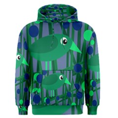 Green And Blue Bird Men s Pullover Hoodie by Valentinaart