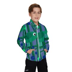 Green And Blue Bird Wind Breaker (kids) by Valentinaart