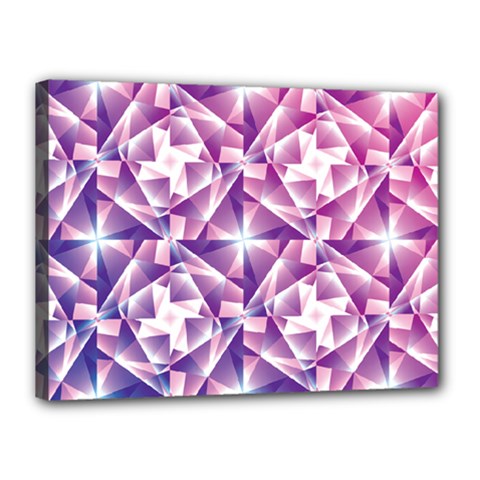 Purple Shatter Geometric Pattern Canvas 16  X 12  by TanyaDraws