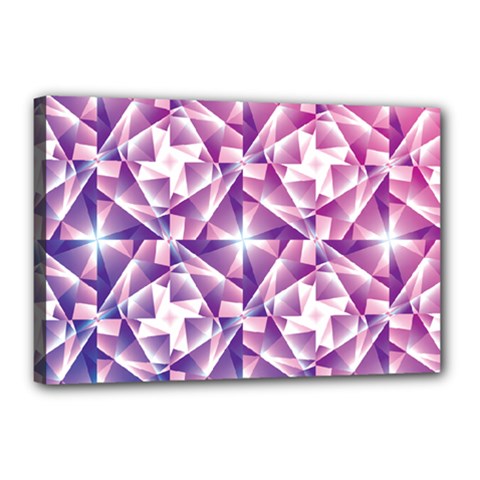 Purple Shatter Geometric Pattern Canvas 18  X 12  by TanyaDraws