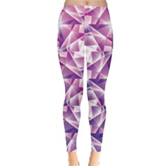 Purple Shatter Geometric Pattern Leggings  by TanyaDraws