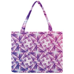 Purple Shatter Geometric Pattern Mini Tote Bag by TanyaDraws