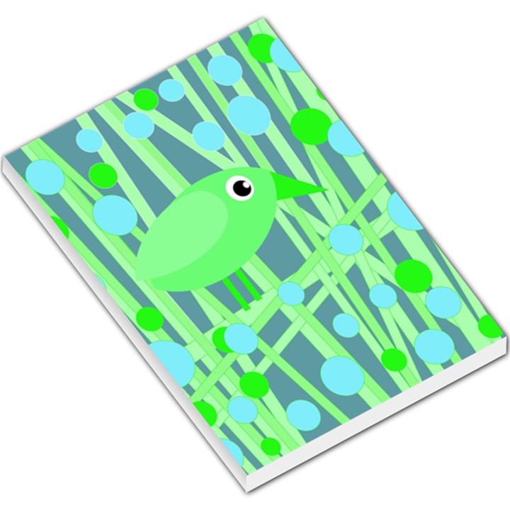 Green bird Large Memo Pads