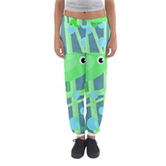 Green Bird Women s Jogger Sweatpants by Valentinaart