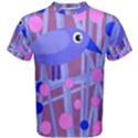 Purple and blue bird Men s Cotton Tee View1