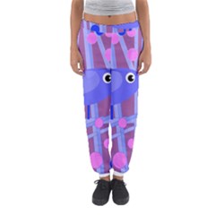 Purple And Blue Bird Women s Jogger Sweatpants by Valentinaart