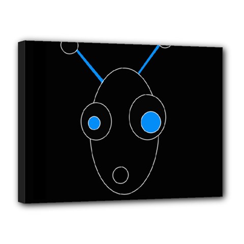 Blue Alien Canvas 16  X 12  by Valentinaart