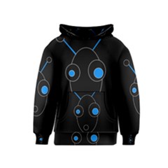 Blue Alien Kids  Pullover Hoodie by Valentinaart