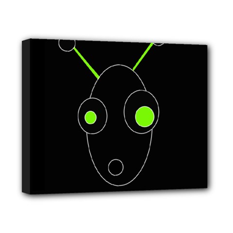 Green Alien Canvas 10  X 8  by Valentinaart