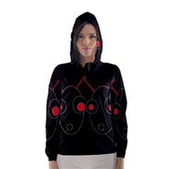 Red Alien Hooded Wind Breaker (women) by Valentinaart