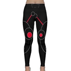 Red Alien Yoga Leggings  by Valentinaart