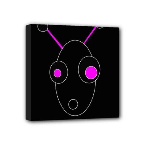 Purple Alien Mini Canvas 4  X 4  by Valentinaart