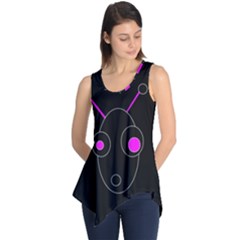 Purple Alien Sleeveless Tunic by Valentinaart