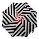 Red, black and white lines Hook Handle Umbrellas (Medium) View1