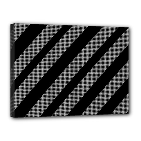 Black And Gray Lines Canvas 16  X 12  by Valentinaart