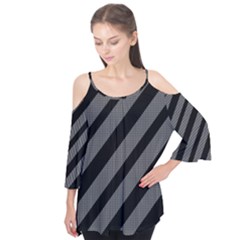 Black And Gray Lines Flutter Tees